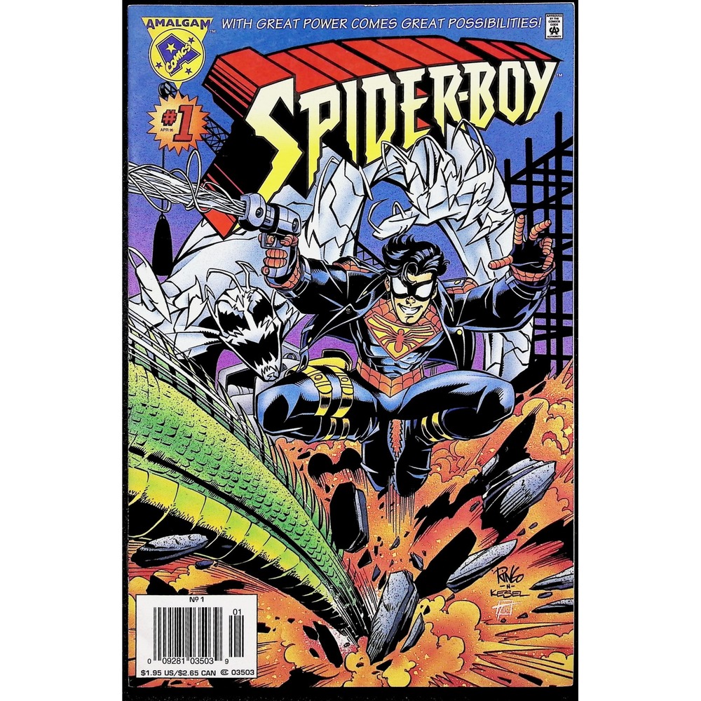Amalgam Comics Comic Spider-Boy #1 Newsstand 1st App Pete Ross Rare VF